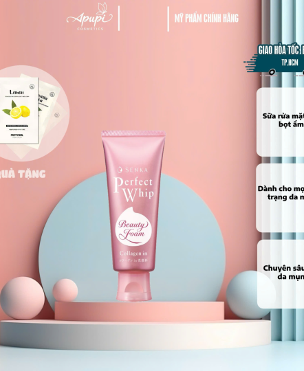 Sữa Rửa Mặt Senka Tạo Bọt Bổ Sung Collagen 120g