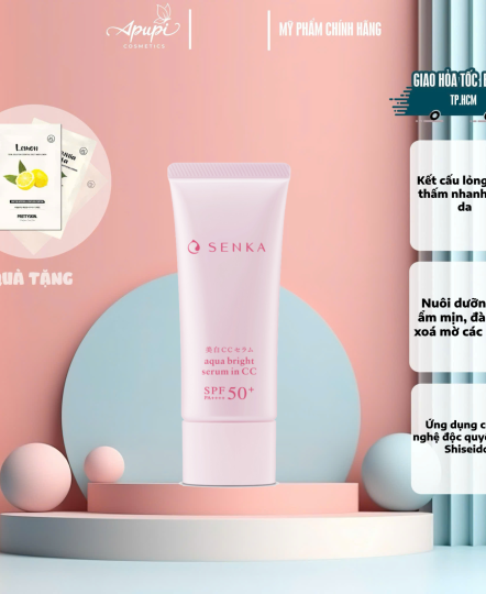 Chống Nắng Dưỡng Sáng Da Nâng Tone Serum Senka 3 In 1 White Beauty Serum In CC