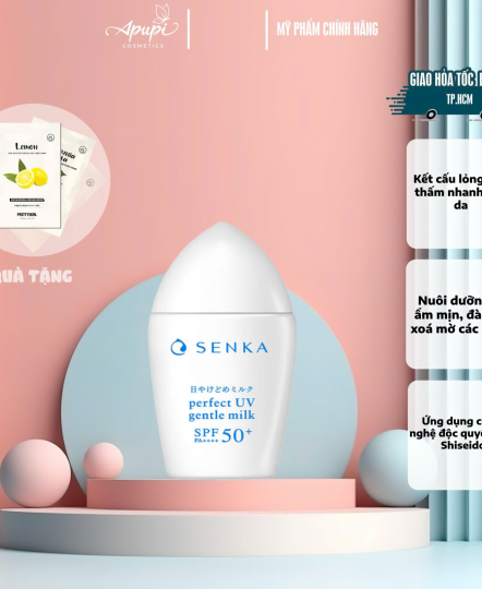 Sữa chống nắng Senka Perfect Gentle milk cho da nhạy cảm SPF 50+ PA++++